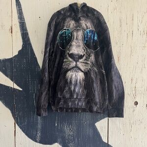 COOL CAT HOODIE WITH SUNGLASSES SZ: 10